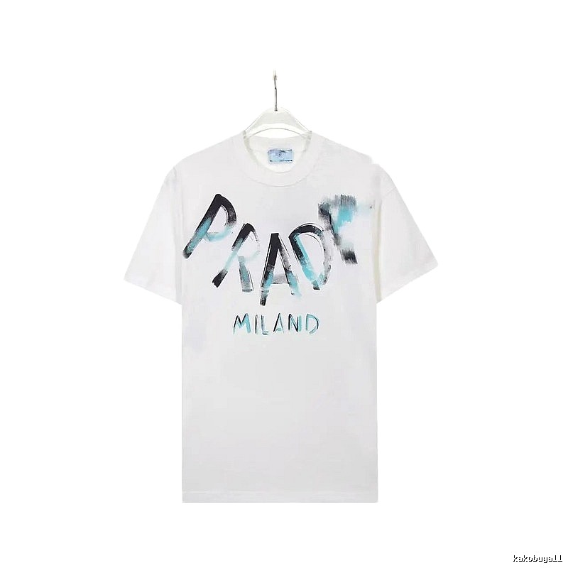 Prada Graffiti Street Style White Short-sleeve T-shirt