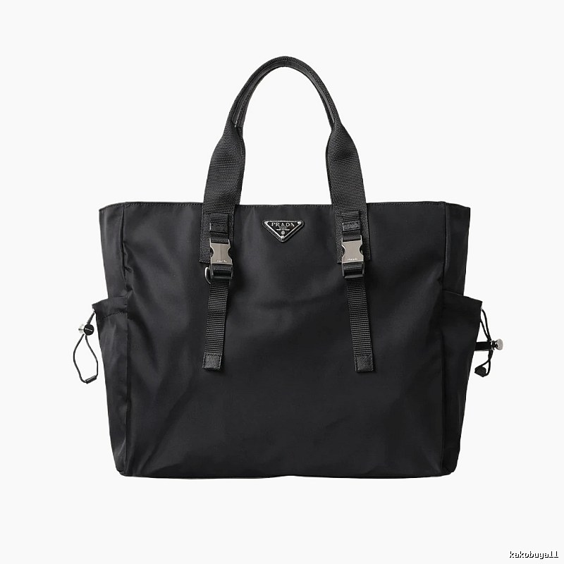 Prada Nylon Minimalist Style Black Bag