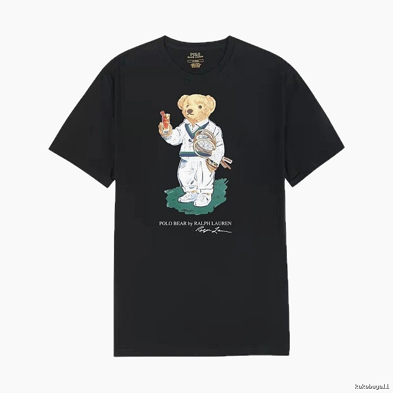 Ralph Lauren bear - style black T - shirt