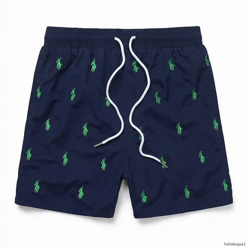 Ralph Lauren retro-style dark blue shorts