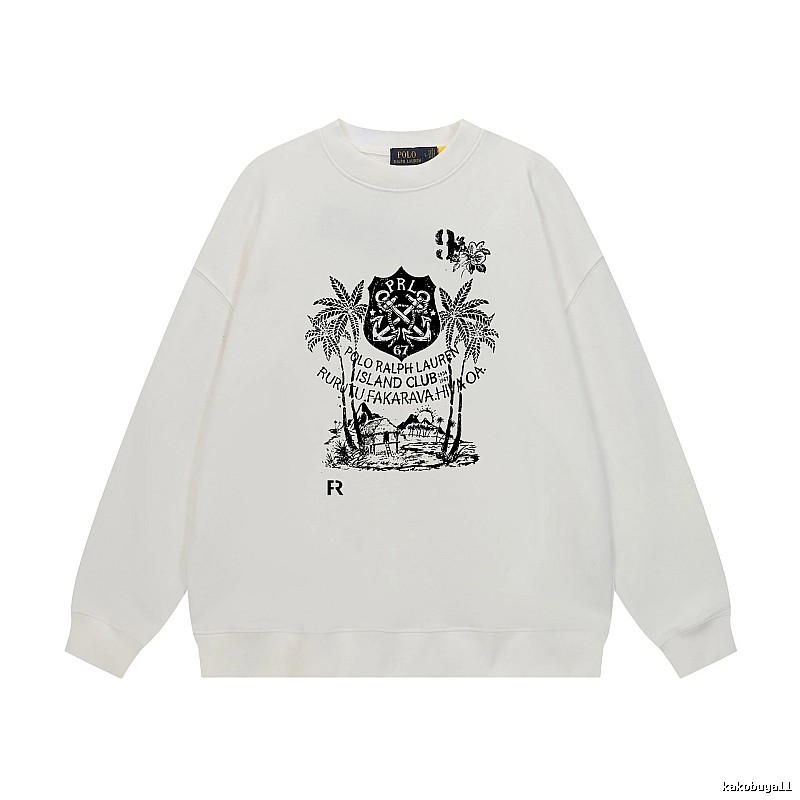 Ralph Lauren retro-style white sweatshirt