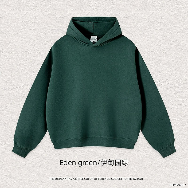 Relaxed Blank pullover hoodie Black Minimal A with Designer-Inspired Detail