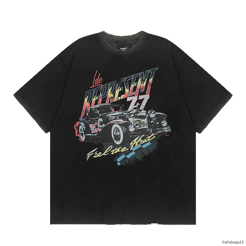 Represent American Retro Classic Car Black T-Shirt