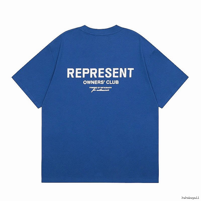 Represent Blue Style 801 Owners Club T-Shirt Airport Outfit Logo