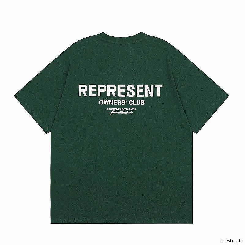 Represent Green Style 801 Owners Club T-Shirt Streetwear Look Logo