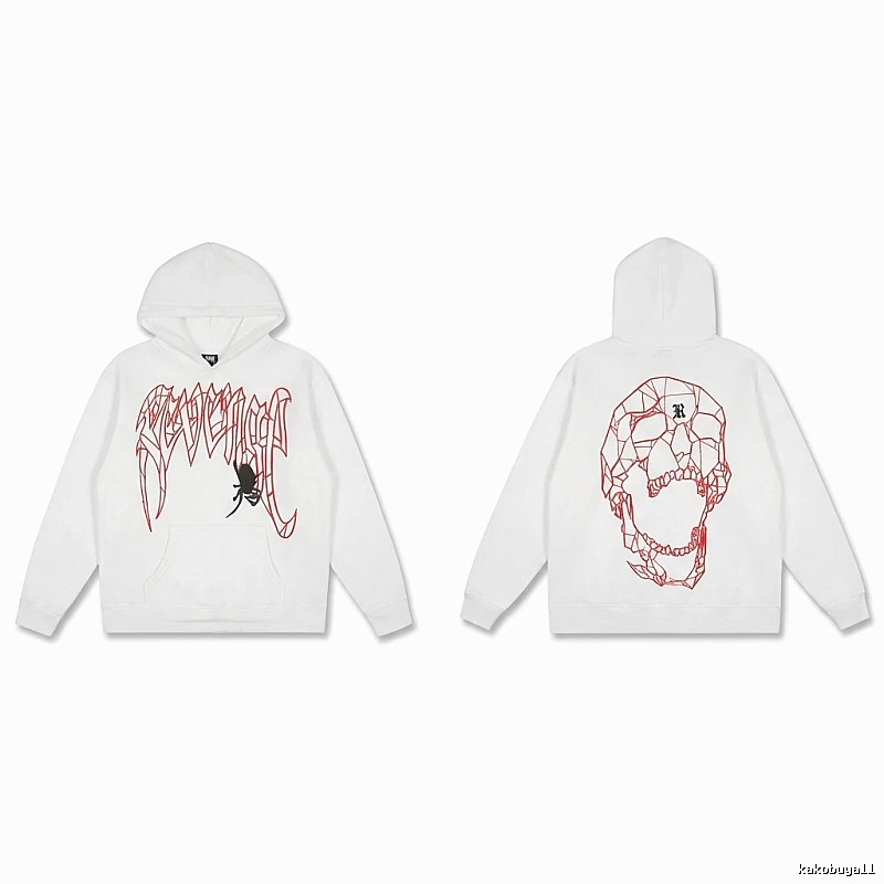 Revenge Skeleton Style White Hoodie