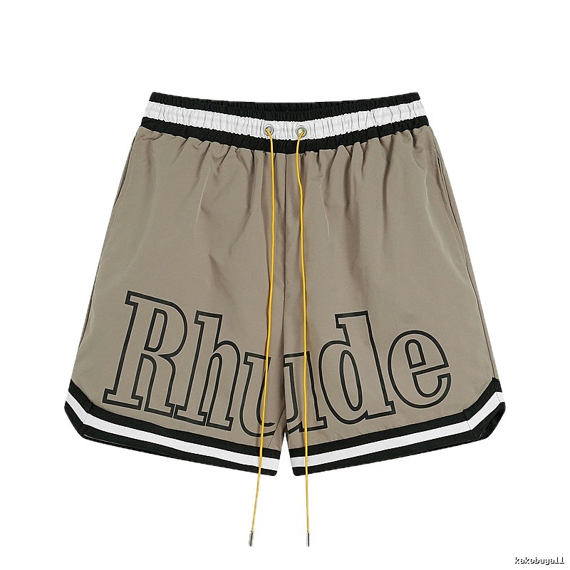 RHUDE sporty khaki shorts