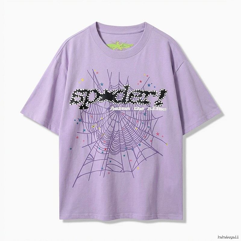 Sp5der Cobweb Style Light Purple T-shirt