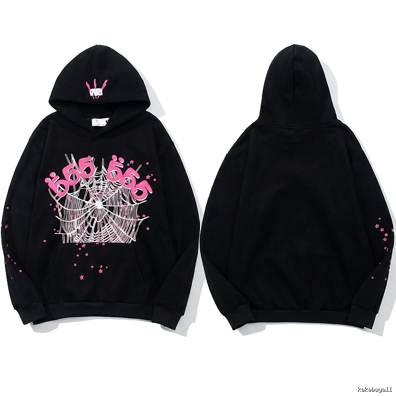 Sp5der Trendy Black Hoodie