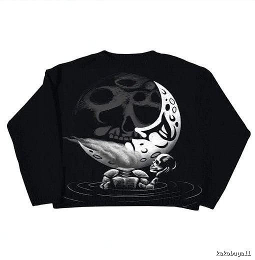 Sport Anime graphic sweater Black Knit Top for Warm Weather