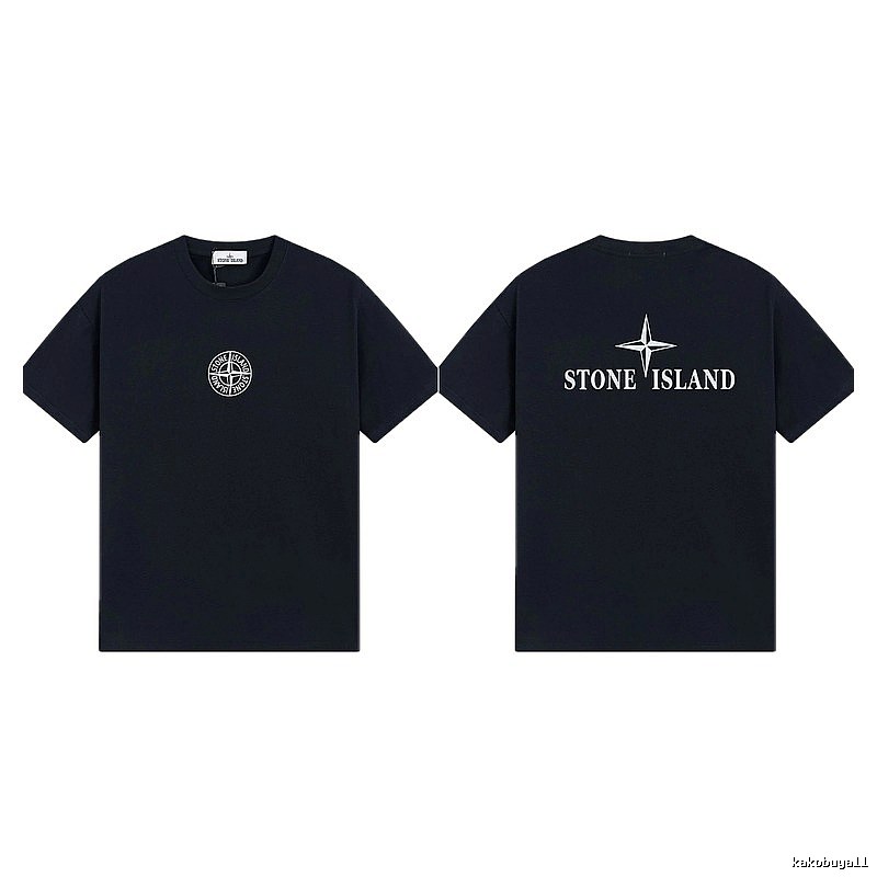 Stone Island Compass Street Style Black Short Sleeve T-shirt