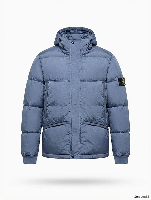 Stone Island series trendy brand light blue down jacket