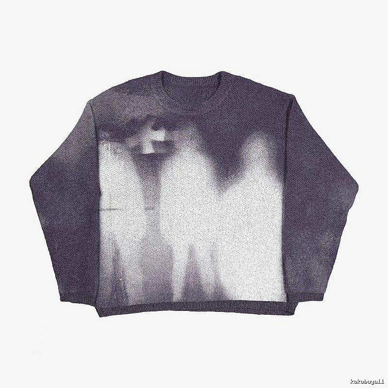 Streetwear Anime graphic sweater Black Knit Top with Practical Shape