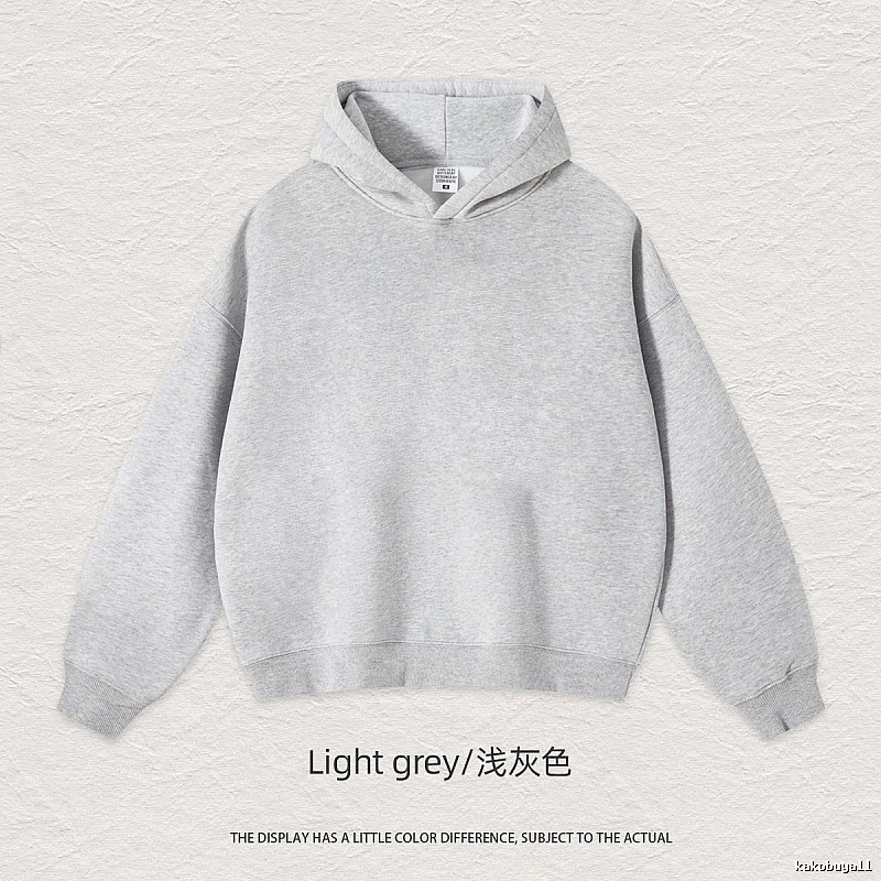 Streetwear Blank pullover hoodie Black Minimal A with Logo Accent