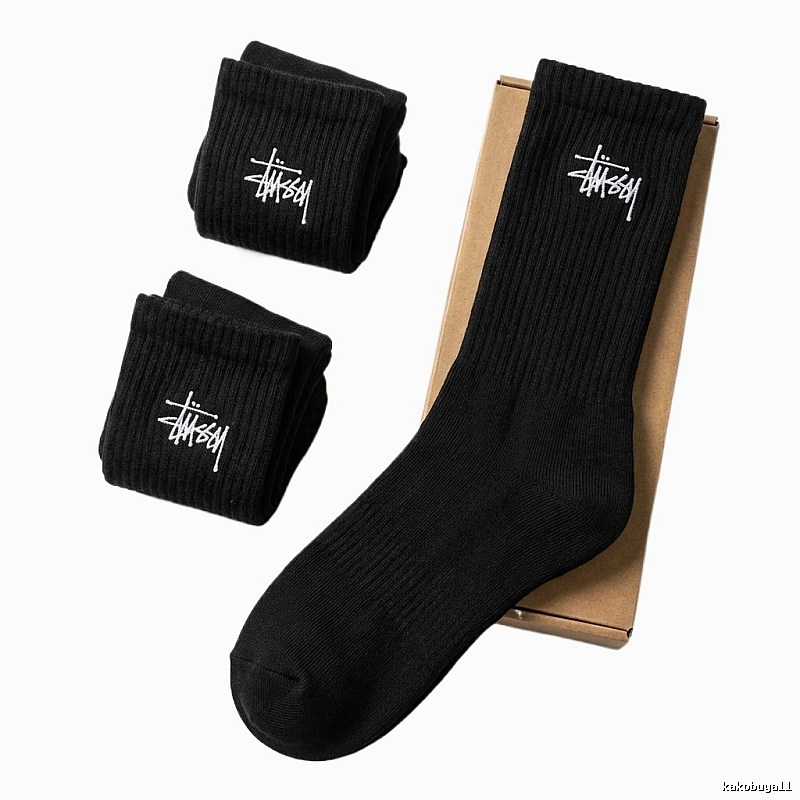 Stussy basic simple black socks