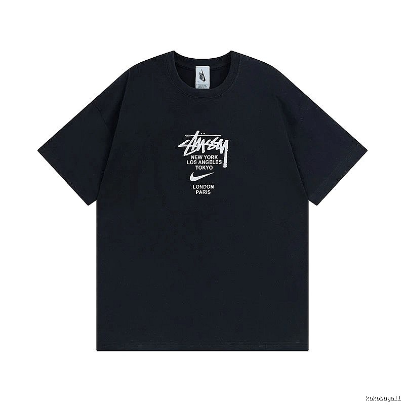 Stussy Black Spider Graphic T-Shirt Downtown Style Logo