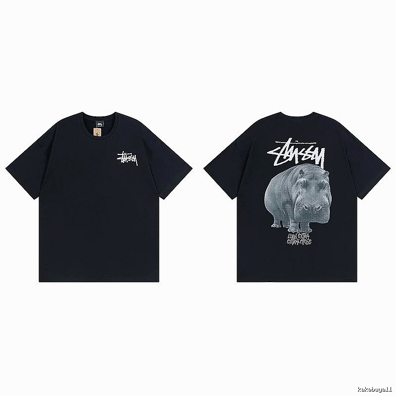 Stussy Black Spider Graphic T-Shirt Match Day Logo