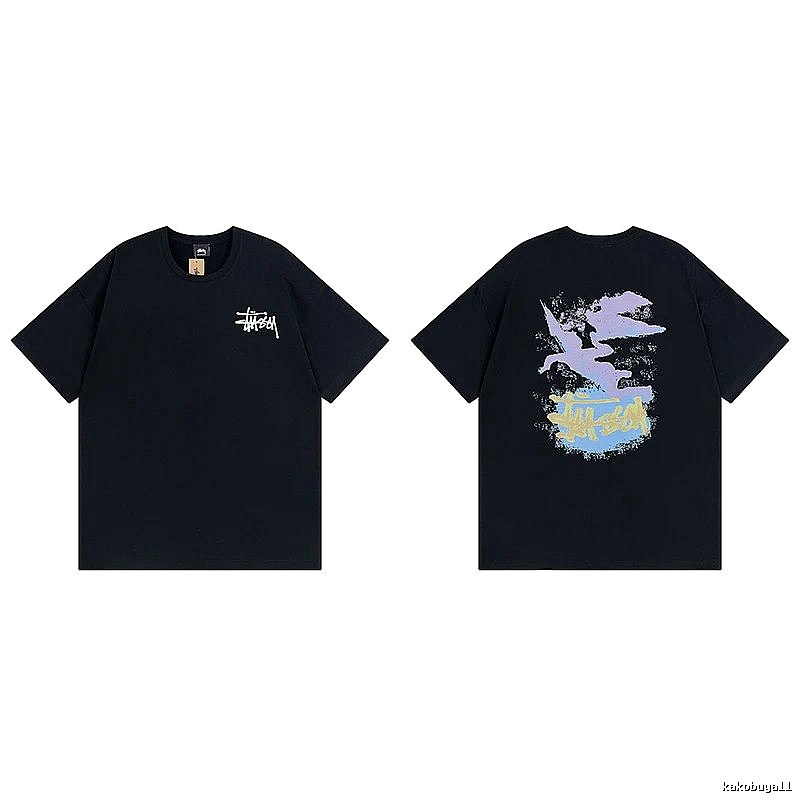 Stussy Black Spider Graphic T-Shirt Training Look Logo