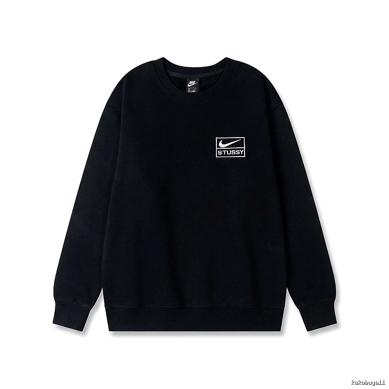 Stussy Co-branded Simple Black Sweatshirt