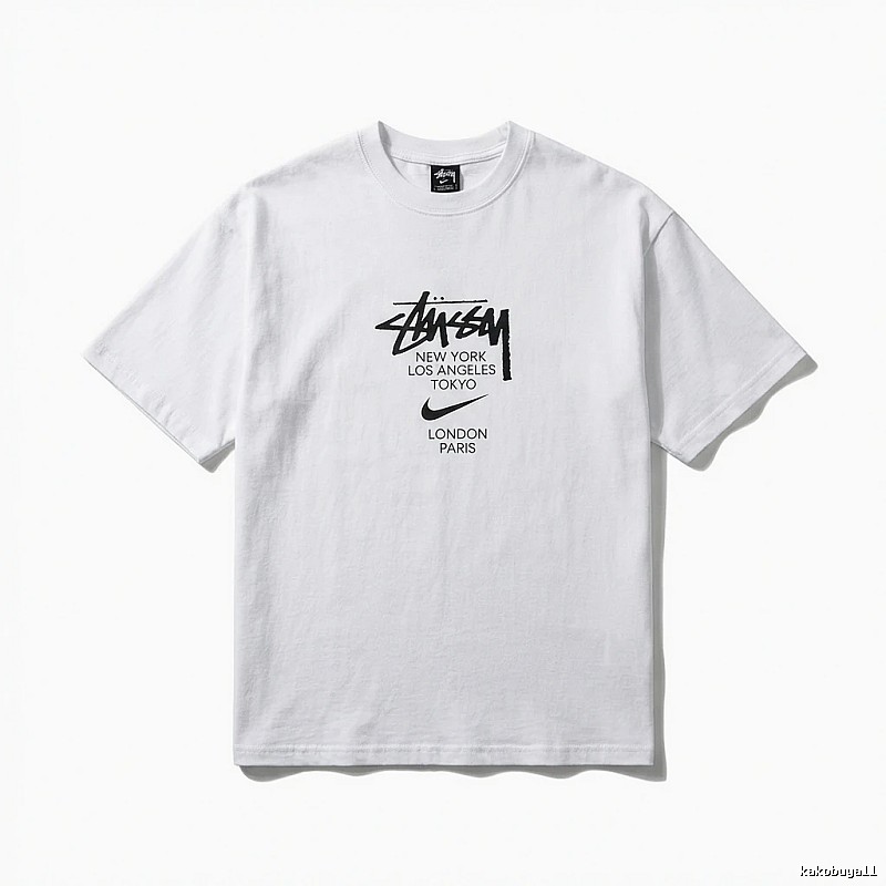 Stussy Co-branded Simple Style White T-shirt