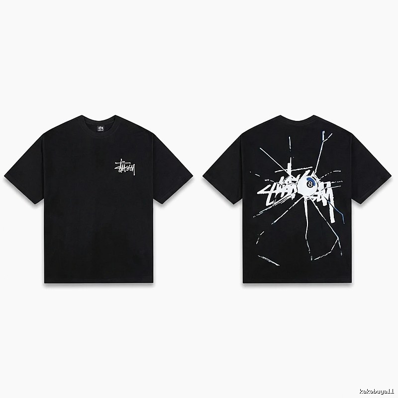 Stussy dark ripped style short-sleeve shirt