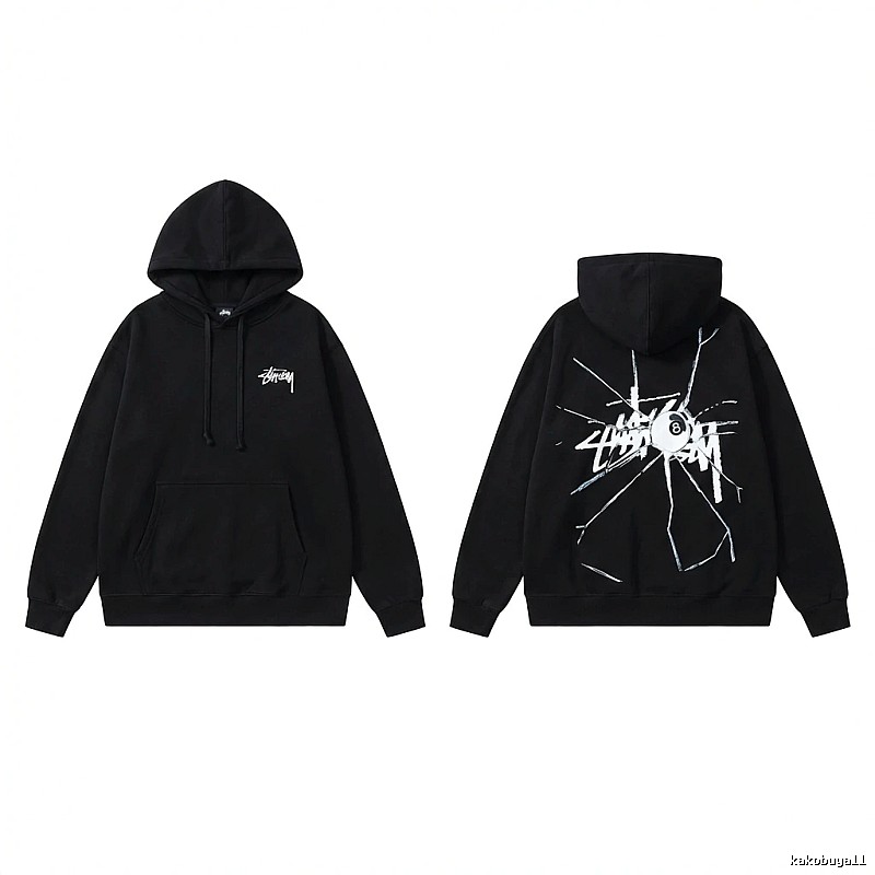 Stussy dark style black hoodie