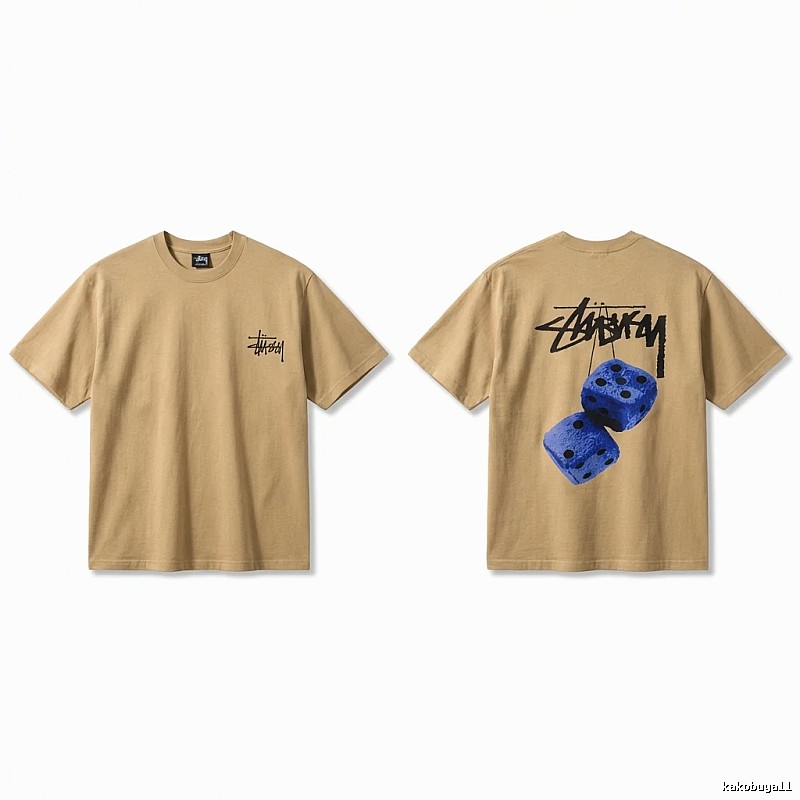 Stussy Dice Print Khaki Short-sleeve