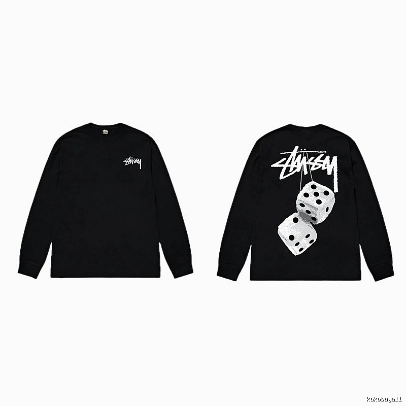 Stussy dice print style black long-sleeve