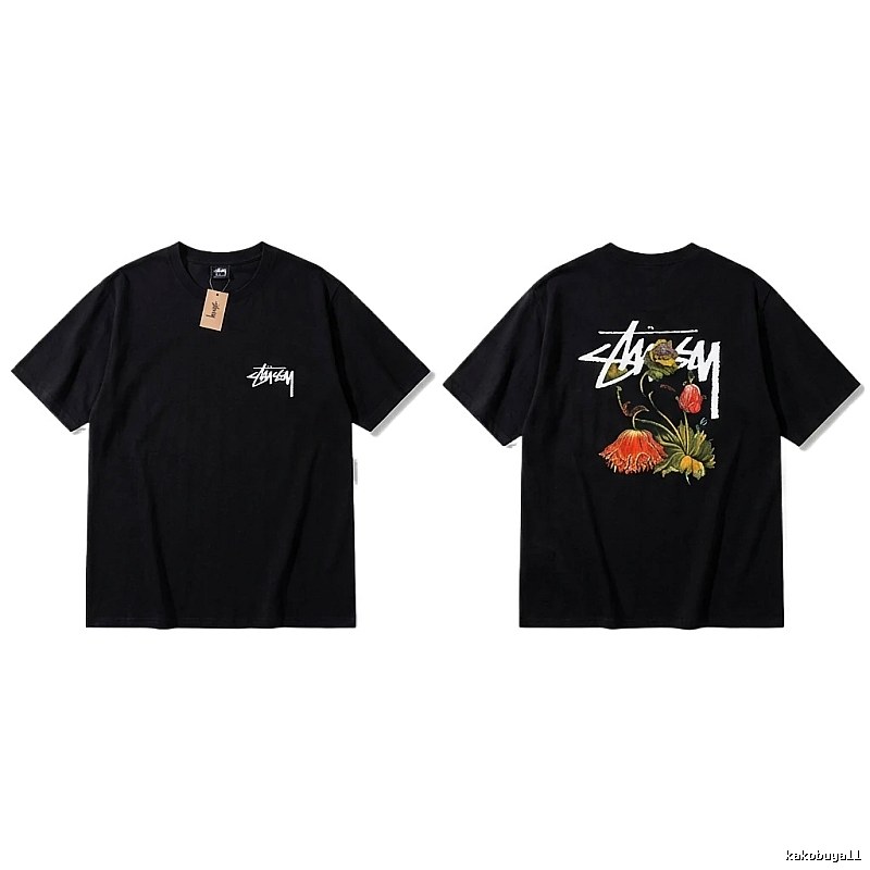 Stussy Floral Style Black T-shirt