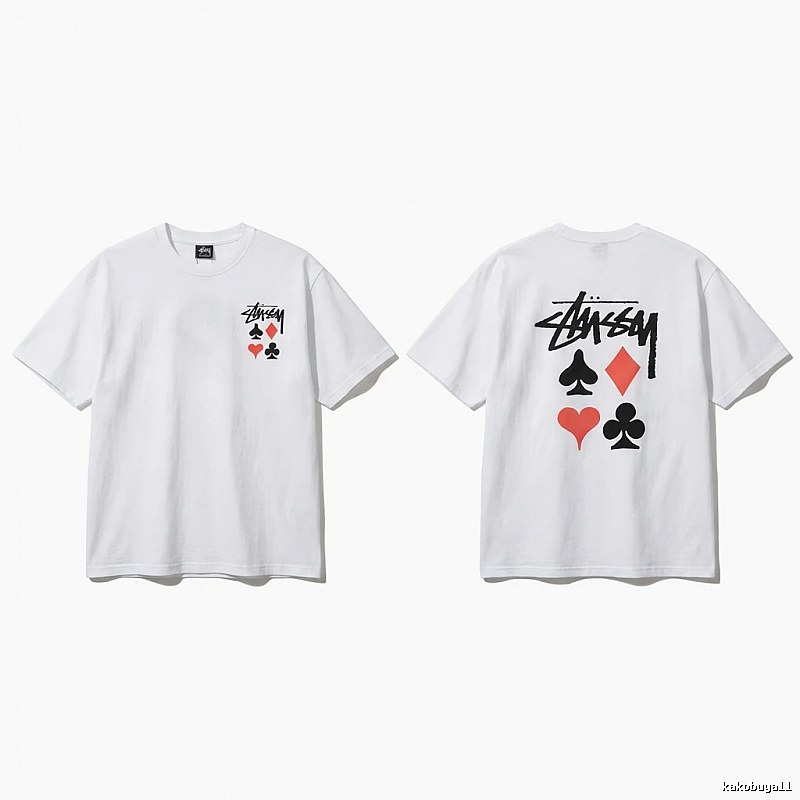 Stussy Playing Card Style White T-Shirt