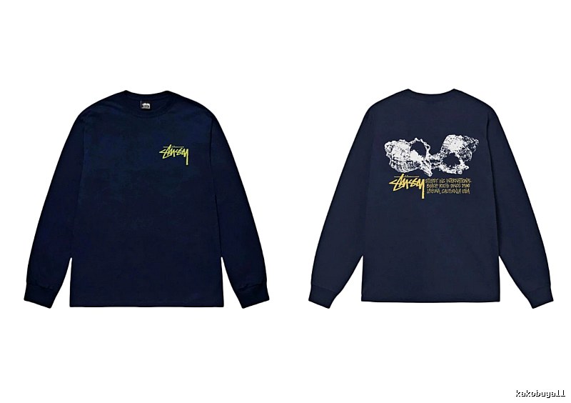 Stussy Skull Print Dark Style Long-sleeve