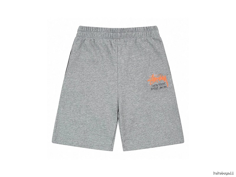 Stussy street-style grey shorts