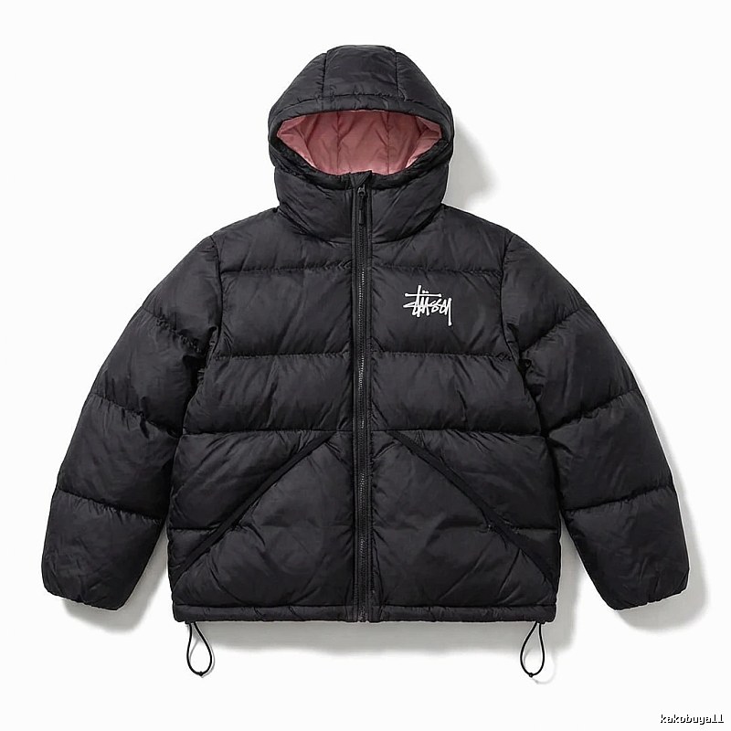 Stussy trendy and cool black down jacket