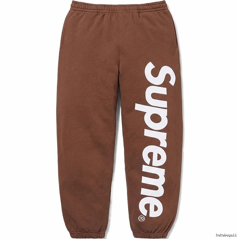 Supreme basic casual brown sweatpants