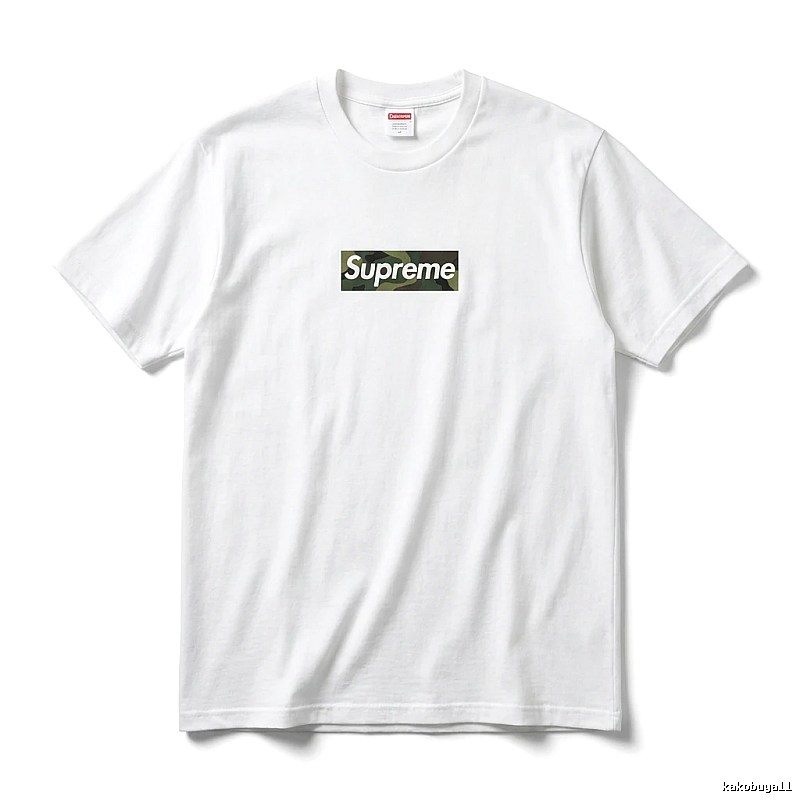 Supreme Camouflage Simple White T-shirt