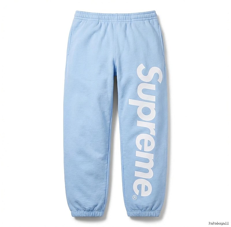 Supreme casual style light blue sweatpants