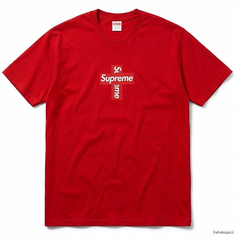 Supreme Cross Simple Style Red Clothes