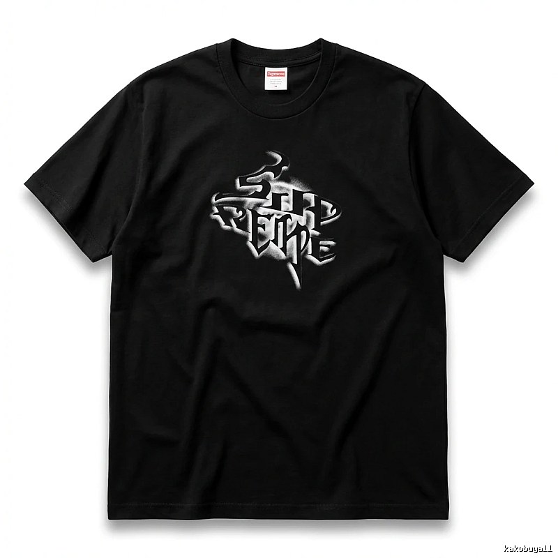 Supreme Flame Wind Black T - Shirt