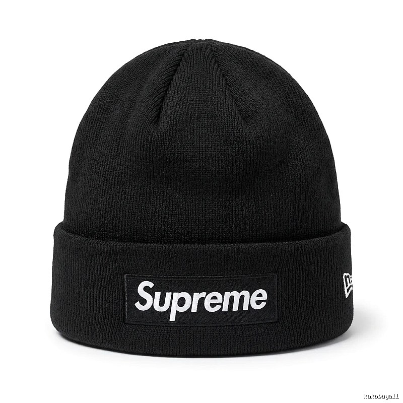 Supreme minimalist style black cold hat