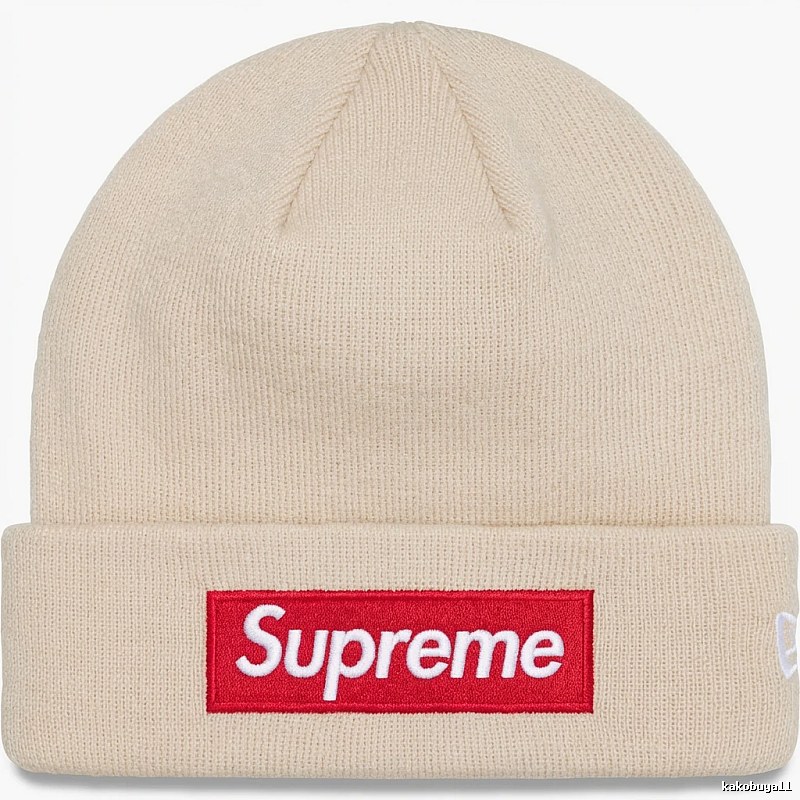Supreme solid color simple style beige hat