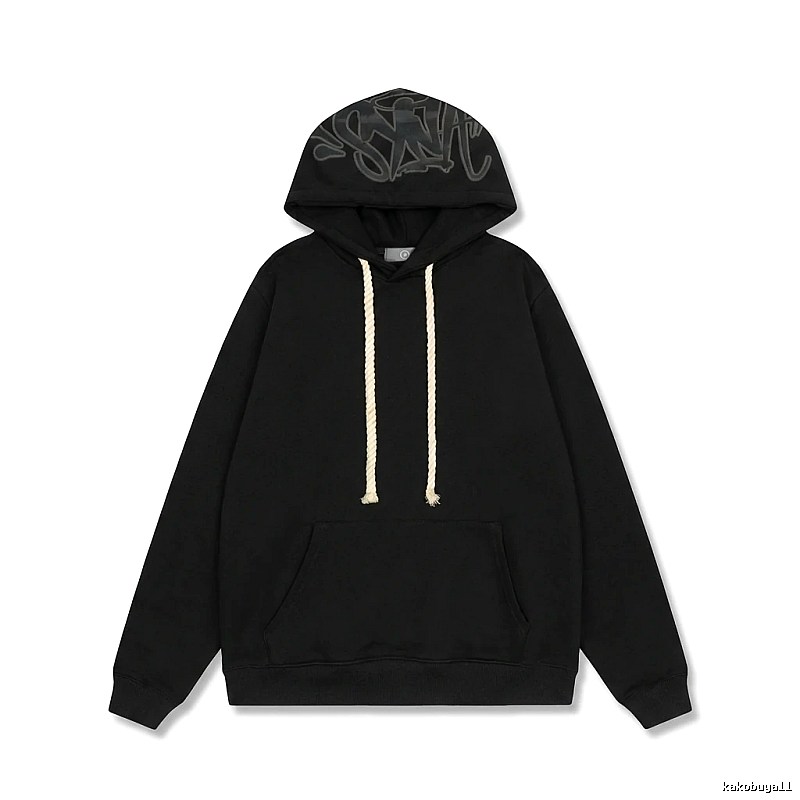SynaWorld graffiti-style black hoodie