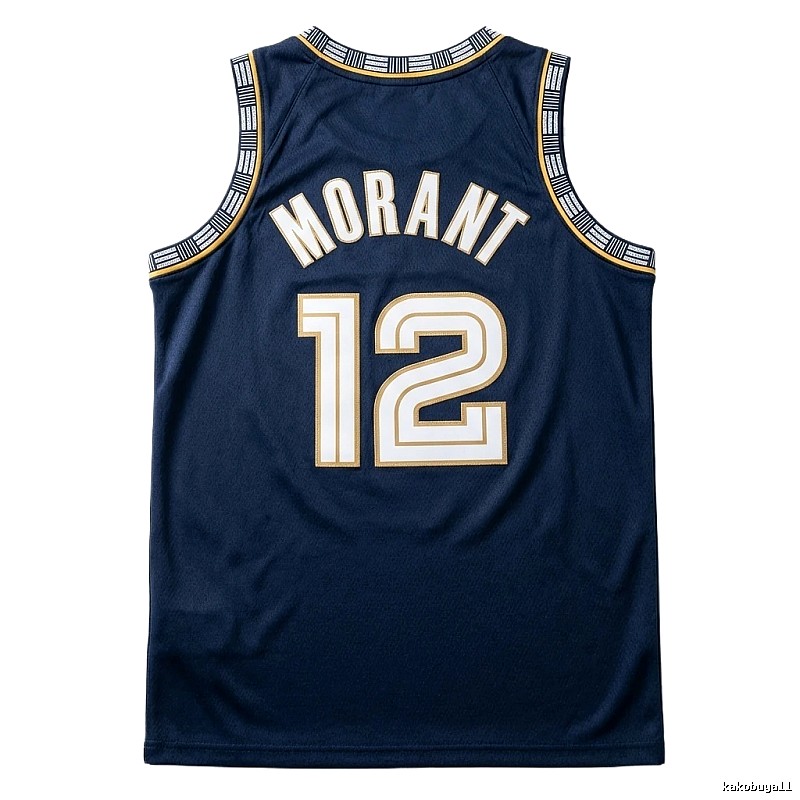 The black basketball uniform of Ja Morant of the Grizzlies.