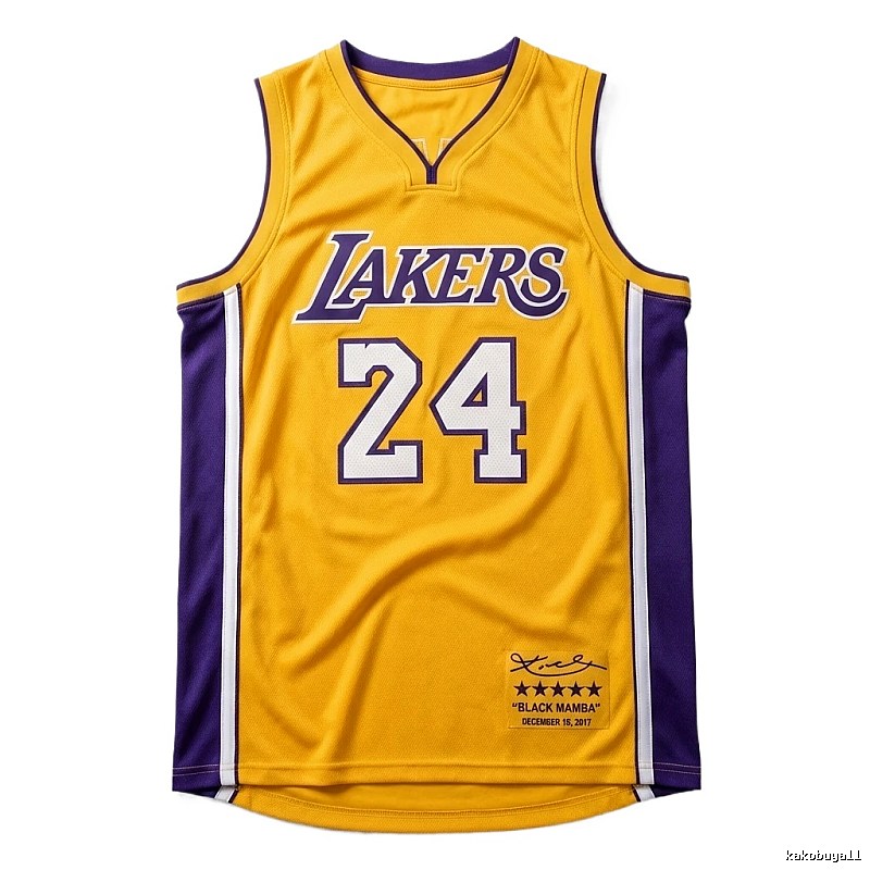 The No. 24 yellow jersey of the Los Angeles Lakers.