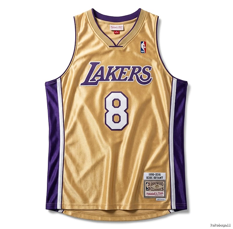 The retro gold and purple jersey of the Kobe Lakers.