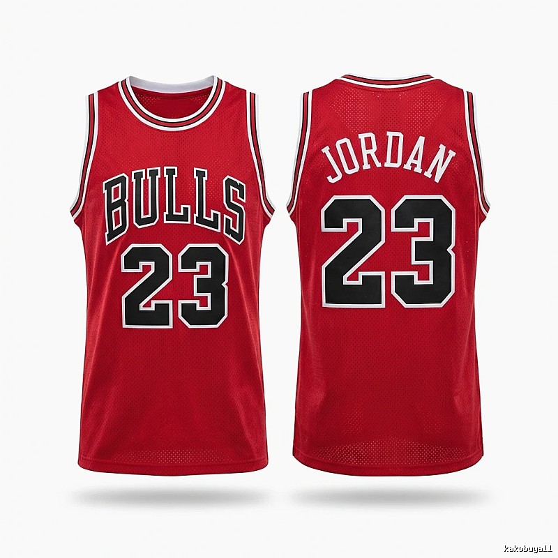 The retro red jersey of the Michael Jordan.