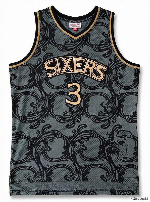 The retro-style No. 3 Allen Iverson jersey of Philadelphia.