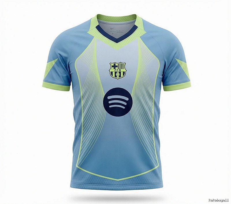 Tokyo Ghoul Barcelona trendy brand gray-blue-yellow jersey