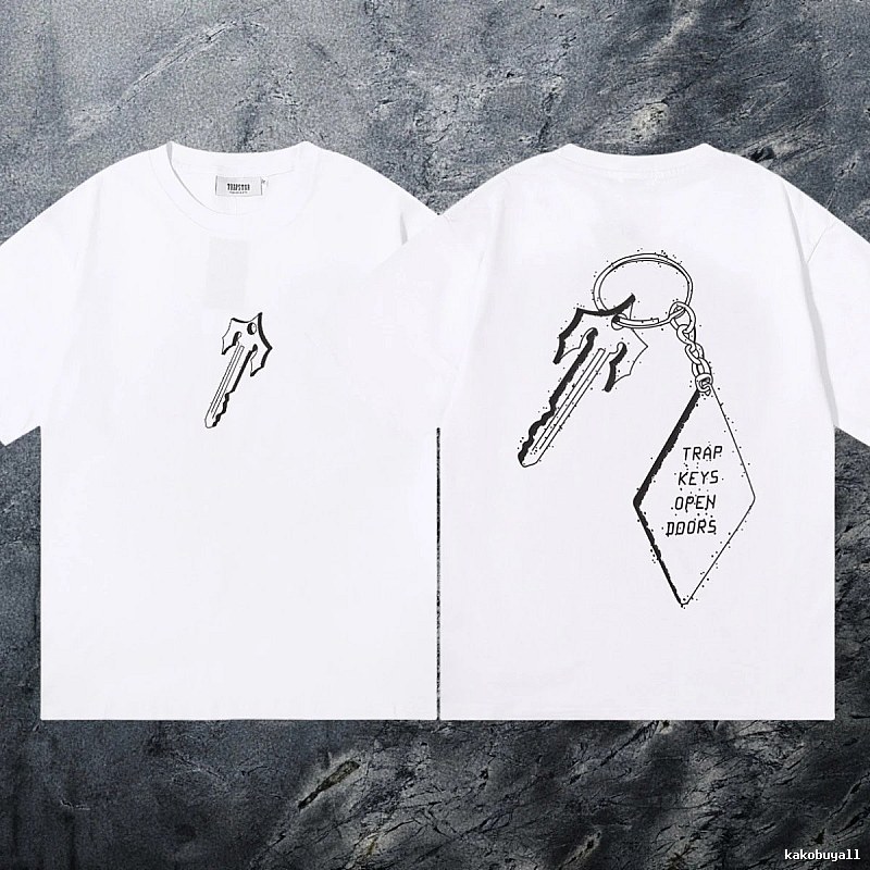 Trapstar Casual Keys graphic T-shirt Black White Key for Streetwear Looks