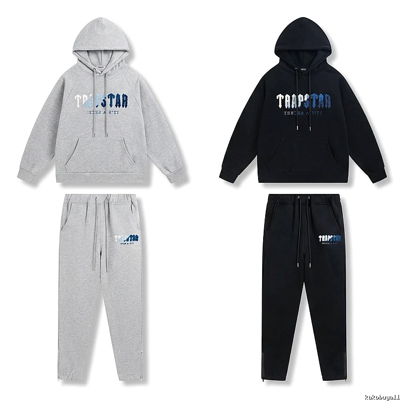 Trapstar Letter Trendy Brand Suit (Grey/Black)