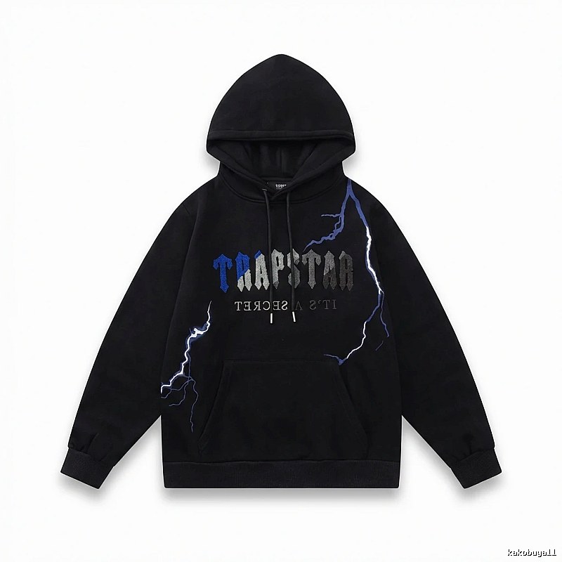 Trapstar Lightning Wind Black Hoodie